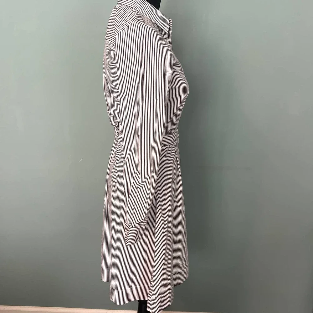 J. Crew Striped Shirt Dress - 00 - Picture 3 of 6